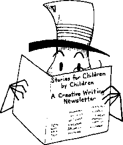 Illustration shows Scriptito reading his newsletter